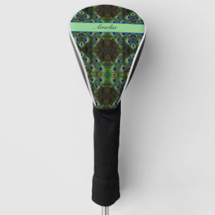 Funda Para Palo De Golf Plumage real - Patrón de plumas de pavo real de lu