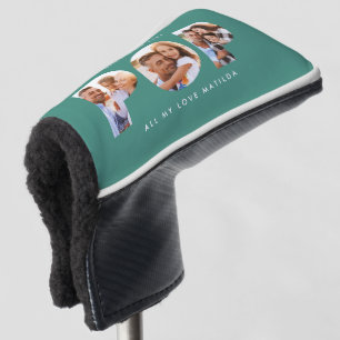 Funda Para Palo De Golf Pop multi foto moderna tipografía niños regalo gol