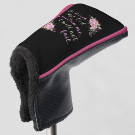 Funda Para Palo De Golf "Porque Dios está dentro de mí" Tapa de la cabeza 