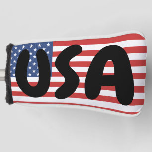 FUNDA PARA PALO DE GOLF PORTADA DE CABEZA DE GOLF DE LA BANDERA ESTADOUNID