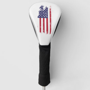 Funda Para Palo De Golf *~* Portada de cabezal de golf Bandera Patiótica G