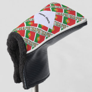 Funda Para Palo De Golf Portugal bandera portuguesa en mosaico negra perso