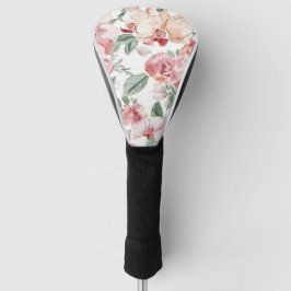 Funda Para Palo De Golf Prado de Orquídeas Floral Acuarela Sonrojado Botán