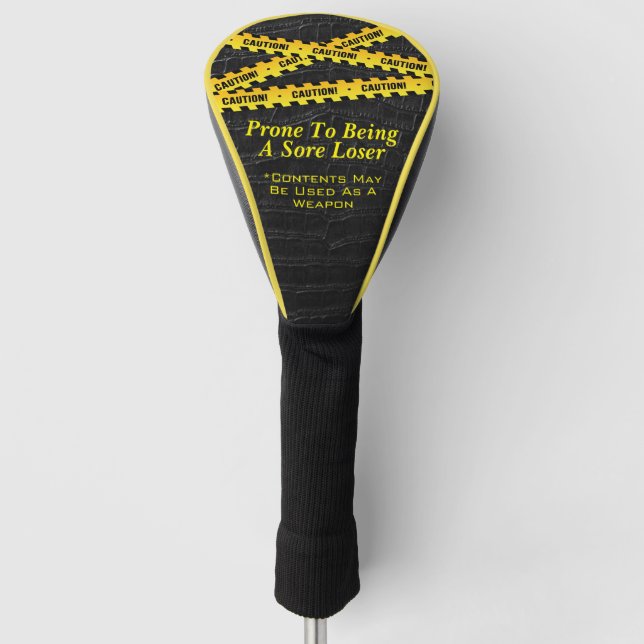 Funda Para Palo De Golf Precaución Humor Perdedor (Anverso)