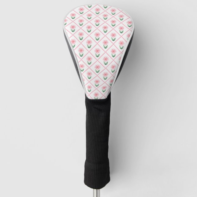 Funda Para Palo De Golf Preppy floral trellis grandmillenial (Anverso)
