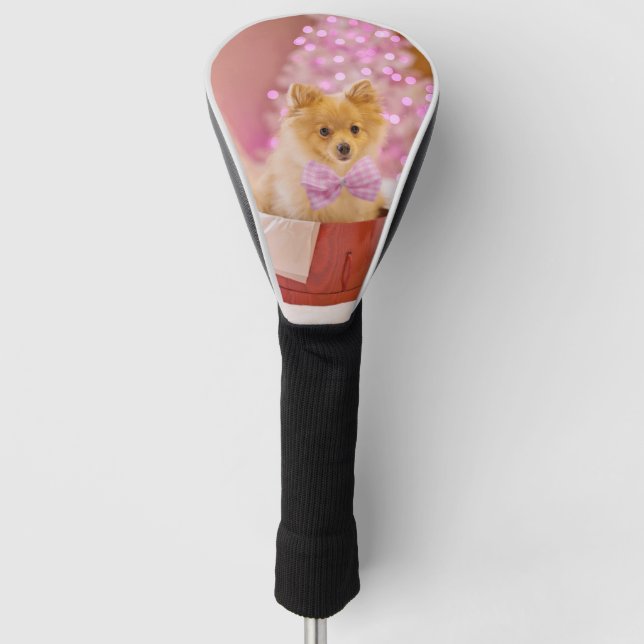 Funda Para Palo De Golf Presente regalo de cachorro de perro de navidades (Anverso)