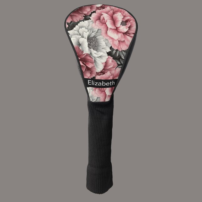 Funda Para Palo De Golf Pretty Pink and White Peony Personalized (Subido por el creador)