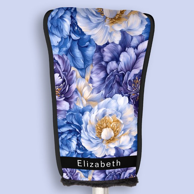Funda Para Palo De Golf Pretty Pretty Blue Peony Personalized (Subido por el creador)