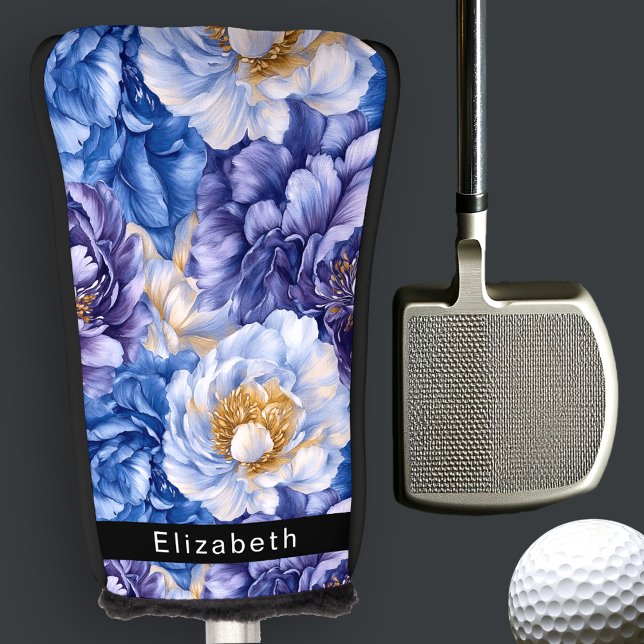 Funda Para Palo De Golf Pretty Pretty Blue Peony Personalized (Subido por el creador)
