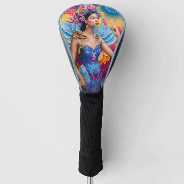 Funda Para Palo De Golf Princesa elegante con alas  (Anverso)