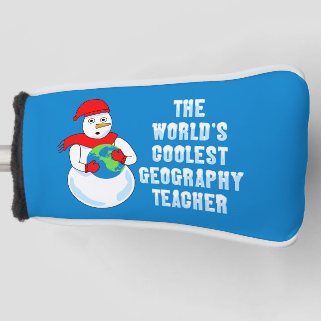 Funda Para Palo De Golf Profesor de Geografía más Coolest (Anverso)