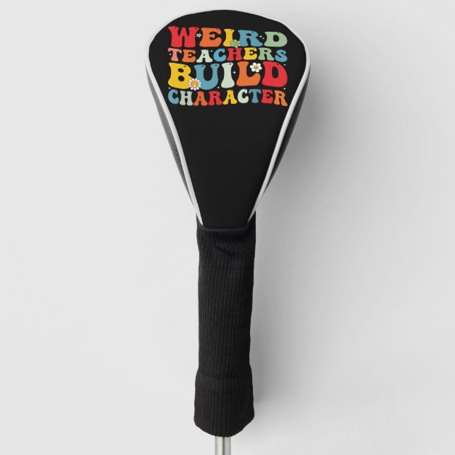 Funda Para Palo De Golf Profesor raro construye personaje Groovy profesor (Anverso)