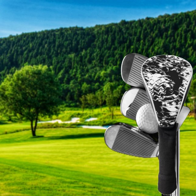 Funda Para Palo De Golf Profundidad sombría (If you love the look of blended black, and white, then Shadowy Depths Golf Club Cover, is for you!)