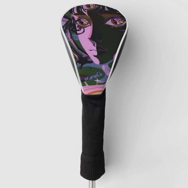 Funda Para Palo De Golf Psicodelia 3er Chica de Anime Ojo (Anverso)