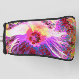 Funda Para Palo De Golf Psicodélico Trippy Colores Arcoiris Hibiscus Flor