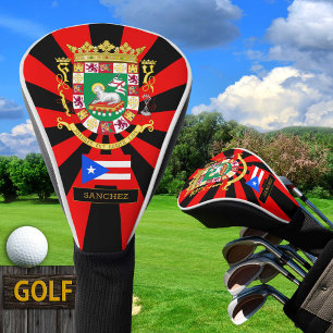 Funda Para Palo De Golf Puerto Rico Golf y Bandera Puertorriqueña / Patrio