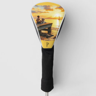 Funda Para Palo De Golf Puesta de sol en el muelle del lago