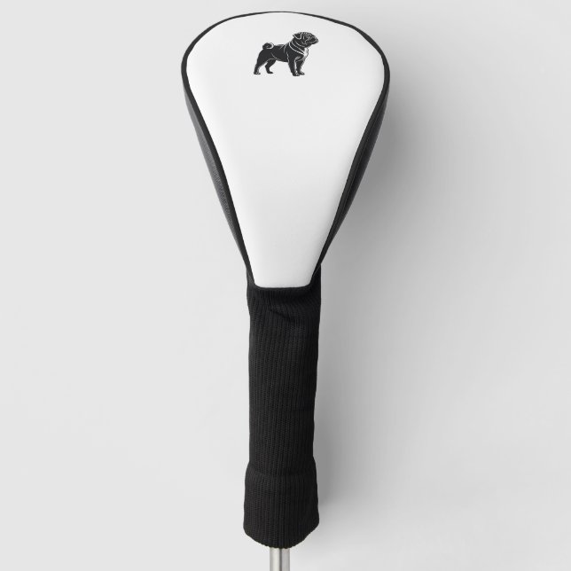 Funda Para Palo De Golf Pug Silhouette (Anverso)