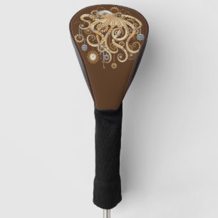 Funda Para Palo De Golf Pulpo Steampunk Retro Fantasía Mecánica