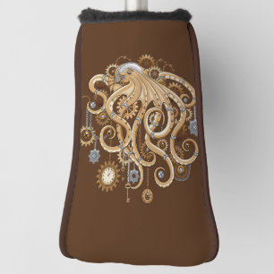 Funda Para Palo De Golf Pulpo Steampunk Retro Fantasía Mecánica