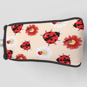 Funda Para Palo De Golf Punto de polka rojo lindo Ladybug flor verano Girl