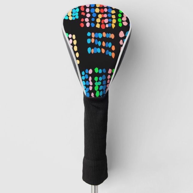 Funda Para Palo De Golf Puntos de color (Anverso)