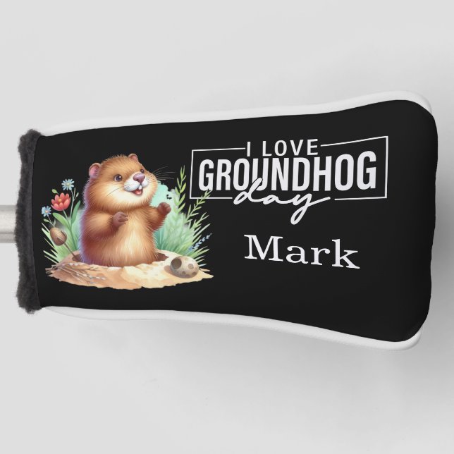 Funda Para Palo De Golf Punxsutawney Phil Groundhog Day (Anverso)