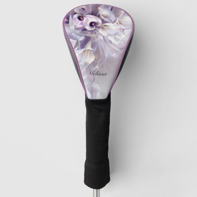 Funda Para Palo De Golf Purple Flowers Luxury (Anverso)