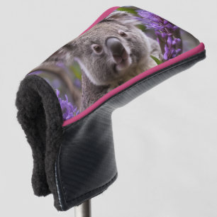 Funda Para Palo De Golf Purple Jacaranda Koala Bear,Funda de putter de gol