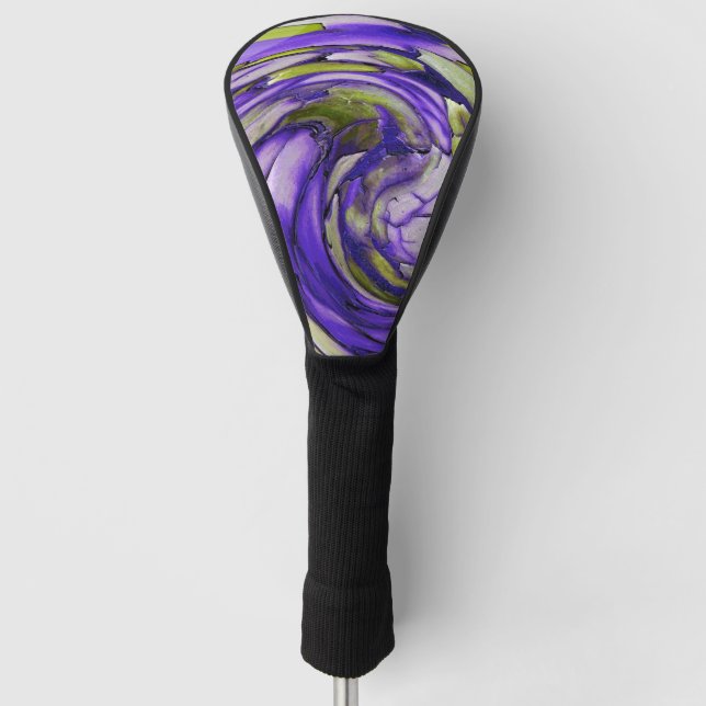 Funda Para Palo De Golf Purple N Lime Resumen Arte (Anverso)