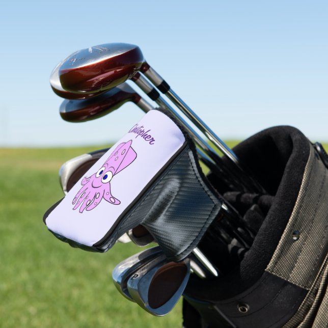 Funda Para Palo De Golf Purple Squid Design (In Situ)