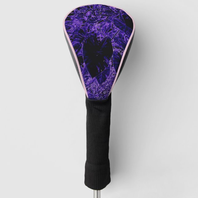 Funda Para Palo De Golf Purple Taro Leaf Design (Anverso)
