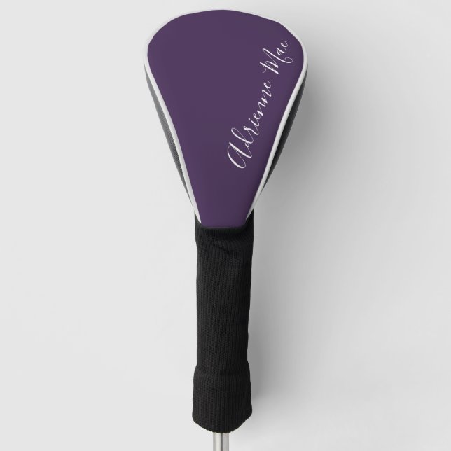 Funda Para Palo De Golf Púrpura simplemente personalizado (Anverso)