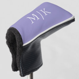 Funda Para Palo De Golf Púrpura y Blanco | Monograma Moderno