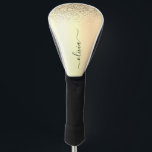 Funda Para Palo De Golf Purpurina de oro Monograma Metalizado Nombre de Gl<br><div class="desc">Tapa del controlador de golf con el nombre de monograma Metalizado cepillado del Purpurina de la espuma metálica del Relieve metalizado de la imitación de oro. Esto hace que el dulce perfecto cumpleaños 16, boda, ducha de novia, aniversario, ducha de bebé o fiesta de soltera sea regalo para alguien que...</div>