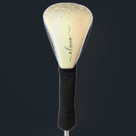 Funda Para Palo De Golf Purpurina de oro Monograma Metalizado Nombre de Gl<br><div class="desc">Tapa del controlador de golf con el nombre de monograma Metalizado cepillado del Purpurina de la espuma metálica del Relieve metalizado de la imitación de oro. Esto hace que el dulce perfecto cumpleaños 16, boda, ducha de novia, aniversario, ducha de bebé o fiesta de soltera sea regalo para alguien que...</div>