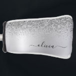Funda Para Palo De Golf Purpurina plateado Sparkle Glam Monograma Metaliza<br><div class="desc">Tapa del putter de golf con el nombre Metalizado del monograma de Relieve metalizado de Faux plateado Purpurina de espuma metálica de espuma de . Esto hace que el dulce perfecto cumpleaños 16, boda, ducha de novia, aniversario, ducha de bebé o fiesta de soltera sea regalo para alguien que ama...</div>