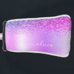 Funda Para Palo De Golf Purpurina púrpura Esparkle Glam Monograma Metaliza<br><div class="desc">Purpurina De Espuma Metálica De Relieve metalizado Púrpura Faux Cepa De Putter De Golf De Monograma Metalizado Cepado. Esto hace que el dulce perfecto cumpleaños 16, boda, ducha de novia, aniversario, ducha de bebé o fiesta de soltera sea regalo para alguien que ama el lujo glam y los estilos de...</div>