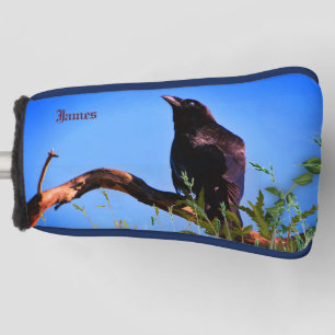 Funda Para Palo De Golf Putter Cuervo Pájaro Negro