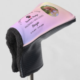 Funda Para Palo De Golf Putter de Foto Memorial de Mascota Puente Arcoíris
