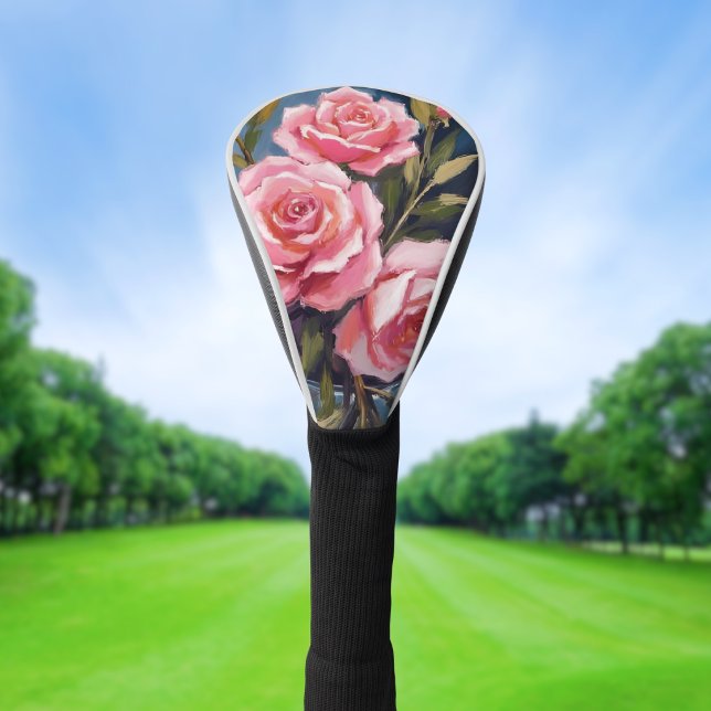 Funda Para Palo De Golf Ramo de Rosas Rosadas Pintado (Subido por el creador)