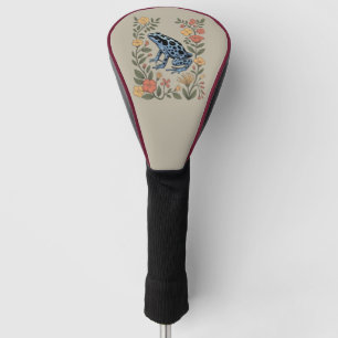 Funda Para Palo De Golf Rana Veneno Azul Flor Adorable Sapo Amante de Ran