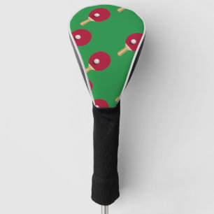 Funda Para Palo De Golf Raqueta de tenis de mesa y bola en verde