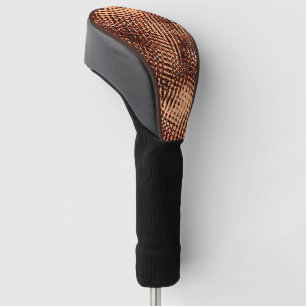 Funda Para Palo De Golf Rasgos cruzados gruesos en naranja con sombra
