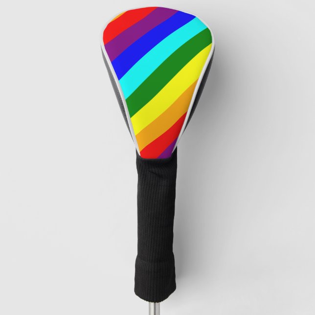 Funda Para Palo De Golf Rayas arcoiris (Anverso)