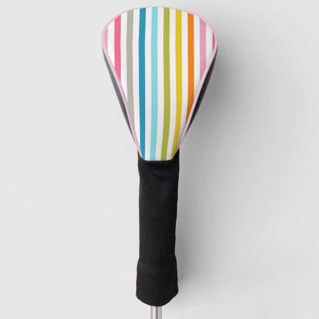 Funda Para Palo De Golf Rayas arcoiris de verano (Anverso)