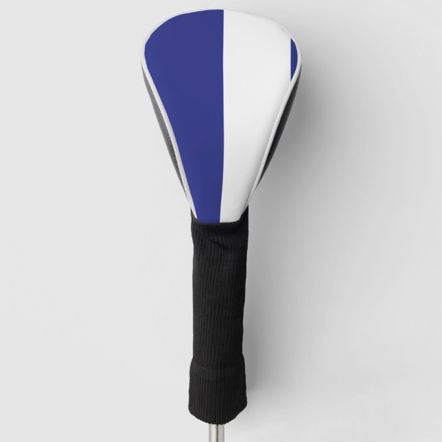 Funda Para Palo De Golf Rayas azul y blanca de la marina (Anverso)