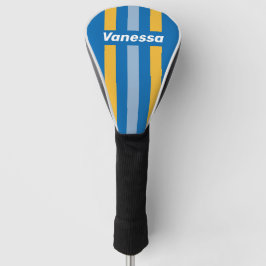 Funda Para Palo De Golf Rayas de Alfiler Costero con Nombre