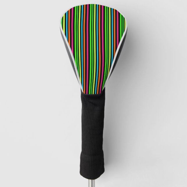 Funda Para Palo De Golf Rayas de neón (Anverso)