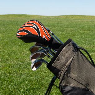Funda Para Palo De Golf Rayas de Tigre Naranja Blanco Negro Patrón